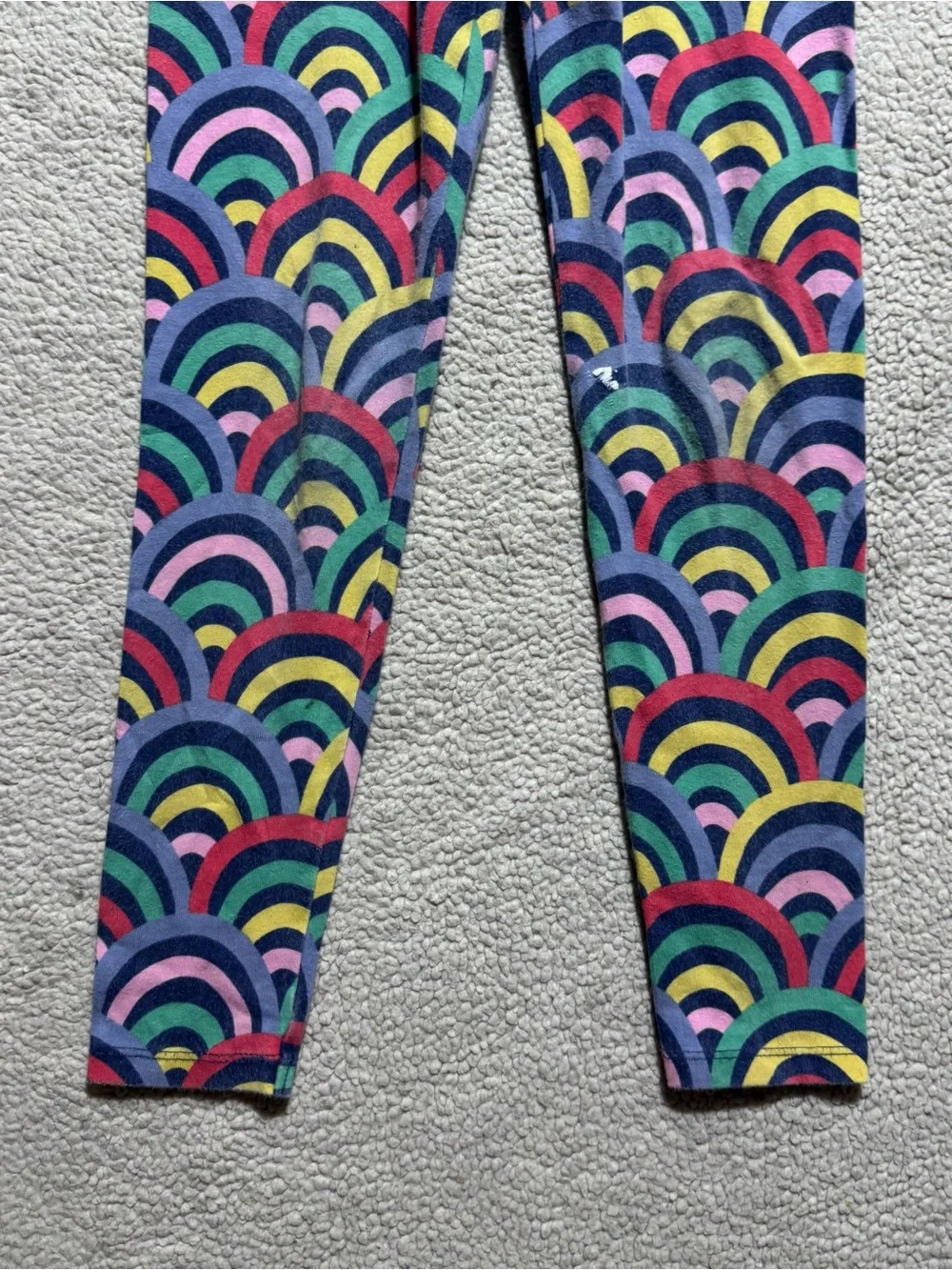 Mini Boden Girls 8-9Y Multicolor Rainbow Print Stretch Waist Sleepwear‎ Casual